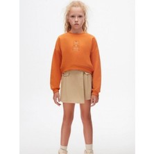 NK Kız Çocuk Pamuklu Iki Iplik Crop Sweatshirt