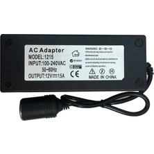 12V 15A Araç çakmaklık  Ac / Dc Dönüştürücü Adaptör