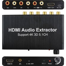 HDMI 4K Audio Extractor 5.1 Dijital Analog Ses Kod Çözücü 24-Bit DAC
