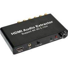 HDMI 4K Audio Extractor 5.1 Dijital Analog Ses Kod Çözücü 24-Bit DAC