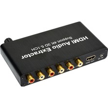 HDMI 4K Audio Extractor 5.1 Dijital Analog Ses Kod Çözücü 24-Bit DAC