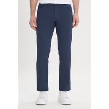 Altınyıldız Classics Erkek Lacivert Slim Fit Dar Kesim 5 Cep Armürlü Esnek Pantolon