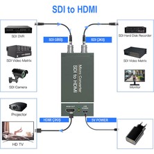 SDI to HDMI dönüştürücü sdı BNC hdmı video ses dönüştürücü