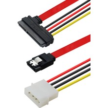 Sata data15pin to 7pin sata 4 pin molex IDE power uzatma kablosu 50cm