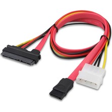 Sata data15pin to 7pin sata 4 pin molex IDE power uzatma kablosu 50cm