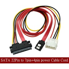 Sata data15pin to 7pin sata 4 pin molex IDE power uzatma kablosu 50cm