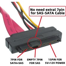 SFF-8482 SAS kablosu 29Pin erkek SATA 22Pin erkek kablo