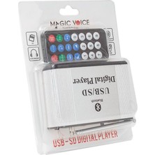 Magıcvoıce Ss-101 Oto Teyp Aux/Kumanda/Usb/Sd/Bluetoothlu Radyolu Çevirici Kasalı Model