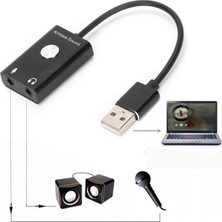 Usb ses kartı USB sanal 9.1 kanal ses kartı mikrofon kulaklık girişli