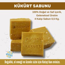 Bitkiselce Saf Ve Doğal Içeriklerle Kükürt Sabunu  450 Gr (4 Kalıp)