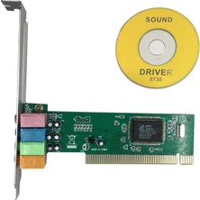 PCI ses kartı 5 kanal 4.1 Surround 3D PC PCI ses kartı CMI8738 çip