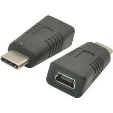 Mini usb 5 pin (in) to type c (out) çevirici dönüştürücü aparat