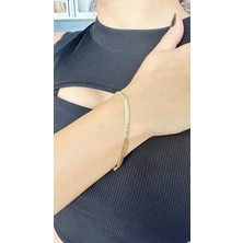 Reyhan Uçar Kuyumculuk 14 Ayar Tesora Balıksırtı Bileklik 4.5 gram 4 mm