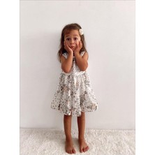 Magu Kız Çocuk Şifon Astarlı Çiçek Desenli Elbise