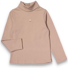 Magu Kız Çocuk Pamuklu Kışlık Uzun Kollu Basic Balıkçı Yaka Body Sweatshirt