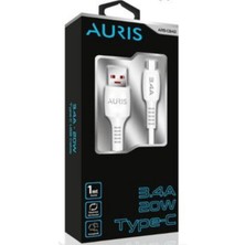 Auris 3.4A 20W - USB Type-C Şarj ve Data Kablosu