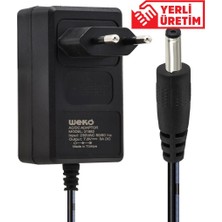 Weko 7.8 Volt - 3 Amper 3.5*1.35 Uçlu Yerli Üretim Ac Plastik Yazar Kasa Adaptörü