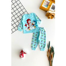 Derin Bebe Neşeli Bebekler Baby Kardan Adamlı Baby Du& Baby Daisy DuBaskılı Pijama Takım Yeşil