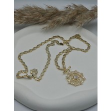 Yugen Concept 14K Mikron Altın  Rodyum Kaplama Fortune Kolye