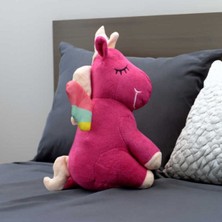 Parti Hediye Sepeti Oturan Unicorn Peluş 35CM Pembe