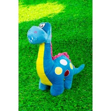 Parti Hediye Sepeti Dinozor Peluş 60CM Mavi