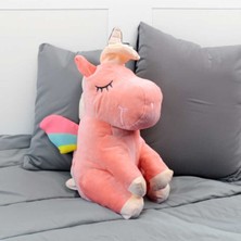 Parti Hediye Sepeti Oturan Peluş Unicorn (35 cm )