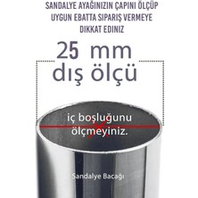 Adar 12 Adet Sessiz Tip Sandalye Pabucu Masa Sandalye Zemin Koruyucu 2,5 cm Beyaz