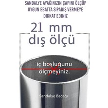 24 Adet Sessiz Tip Sandalye Pabucu Masa Sandalye Zemin Koruyucu 2,1 cm Beyaz