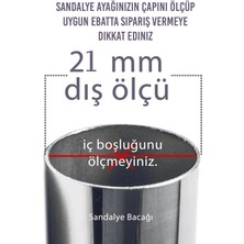 Adar 12 Adet Sessiz Tip Sandalye Pabucu Masa Sandalye Zemin Koruyucu 2,1 cm Siyah