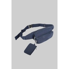 Lacivert Krinkıl Su Geçirmez (waterproof) Body Bag, Vücut & Bel Çantası (Nas Bag)