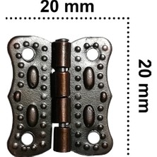 4 ADET OKSİT PAPATYA MENTEŞE VE VİDALARI 20X20 MM KUTU VE SANDIK MENTEŞESİ HOBİ MAKET