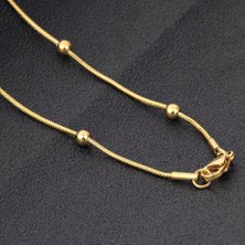 Takı Accessory Çelik Boncuklu Zincir Kolye Unisex 65CM