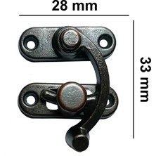 ORTA BOY OKSİT YAY GÖZÜ KANCALI KİLİT 10 ADET KUTU SANDIK VE KAPAK KLİPSİ 28X33 MM