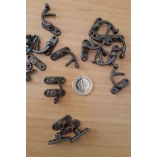 ORTA BOY OKSİT YAY GÖZÜ KANCALI KİLİT 10 ADET KUTU SANDIK VE KAPAK KLİPSİ 28X33 MM