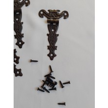 TEK KUYRUK MENTEŞE 4 ADET ANTİK 40X68 MM KUTU VE SANDIK MENTEŞESİ HOBİ MAKET