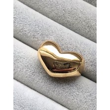 Niceboutique Parlak Gold Kalp Ayarlanabilir Pinterest Yüzük