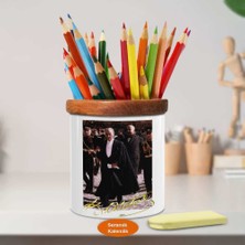 Pelerinli Mustafa Kemal Atatürk Ahşap Seramik Kalemlik - 9 (1)