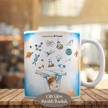 Bilgili Çocuk Kimya ve Molekül Parçaları Kupa Bardak Hediyelik-483