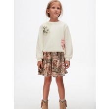 NK Kız Çocuk Bel Lastikli Desenli Şebboy Etek