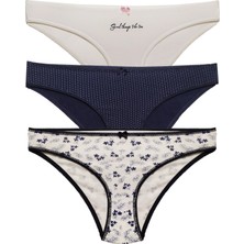 3'lü Paket Pamuklu Bayan Slip Külot