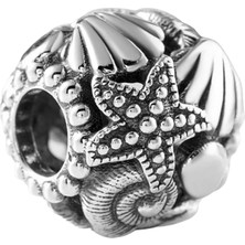 Kafes Tipi Deniz Kabuğu ve Deniz Yıldızı Charm