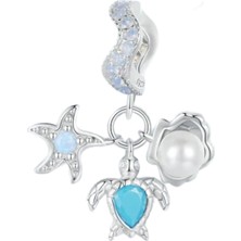 Gösterişli Deniz İkonları Charm | 925 Ayar Gümüş