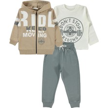 Civil Boys Erkek Çocuk 3' Lü Eşofman Takımı 2-5 Yaş Bej