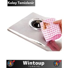 Wintoup Özel Üretim 4'lü Ocak Koruyucu Ped Alüminyum Dayanıklı Kolay Temizlenir Ocak Kir Koruyucu