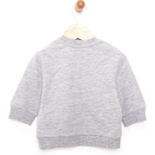 HelloBaby  Basic Az Şardonlu Aslan Desenli Sweatshirt Erkek Bebek