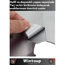 Wintoup Premium Ocak Koruyucu Alüminyum Ped Kolay Temizlenir Uzun Ömürlü Yağ Kir Çözücü 4'lü