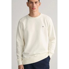 Gent Erkek Krem Regular Fit Sweatshirt