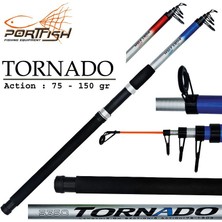 Portfish  Tornado 330 cm 75-150G Atarlı Fiber Teleskopik Olta Kamışı Mavi