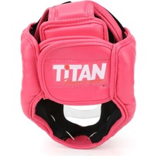 Titan Sport Yüz Korumalı Boks Kaskı , Pembe Camlı Model