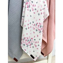 Organik Pamuk Müslin Örtü & Müslin Bebek Battaniyesi 3lü Set